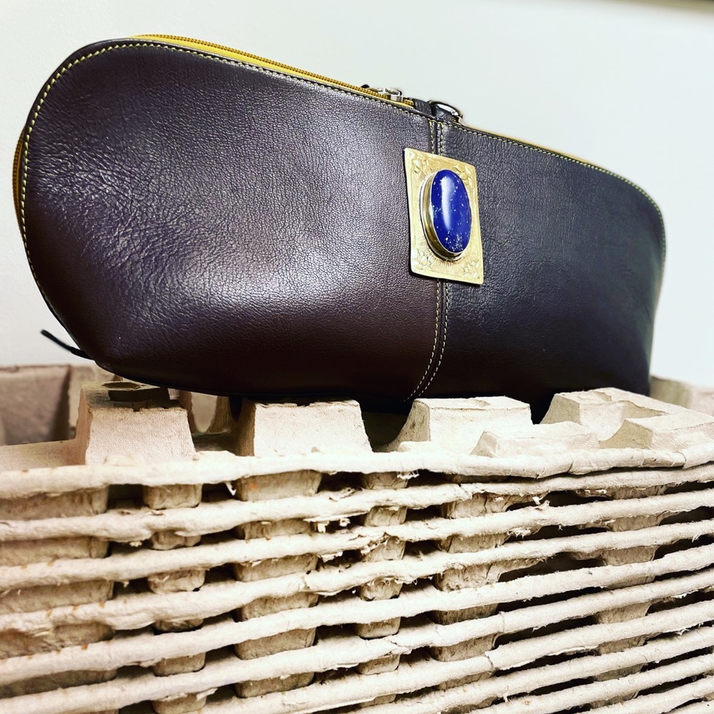 Unisex Italian leather NEW Vintage different piece of Art made as a BAG